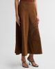 AMUR Women's Kara Floral-Embroidered Faux-Suede Midi Skirt - 4