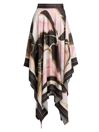 Amur Women's Letty Printed Scarf Midi-Skirt
