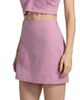 AMUR Women's Milana Embroidered Cotton-Linen Miniskirt - 4