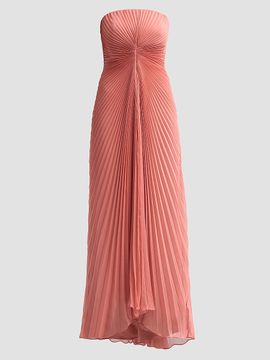 AMUR Women's Myra Pleated High-Low Maxi Dress
