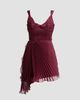 AMUR Women's Nova Pleated Twist-Front Mini Dress - 1