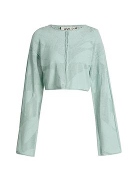 Amur Women's Nyra Relaxed Crop Knit Cardigan