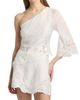 Amur Women's Olive Embroidered One-Shoulder Top - 3