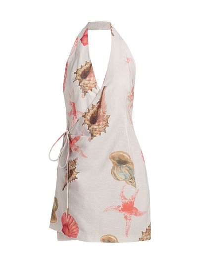 Amur Women's Quinley Halterneck Wrap Minidress