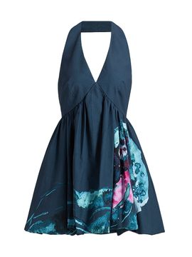 Amur Women's Renesmee Printed Halterneck Minidress