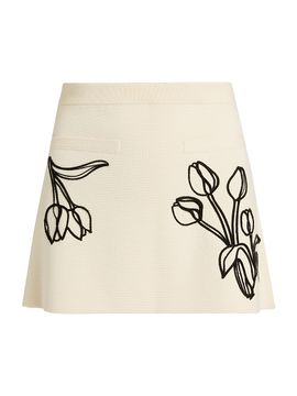 Amur Women's Roe Embroidered Knit Miniskirt