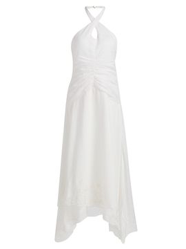 Amur Women's Romee Embroidered Halter Maxi Dress