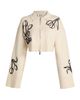 Amur Women's Rosenna Embroidered Knit Zip-Front Top - 1