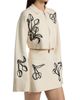 Amur Women's Rosenna Embroidered Knit Zip-Front Top - 4