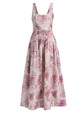 AMUR - Isabell Strapless Sweetheart Pleated Ruffled Maxi Dress