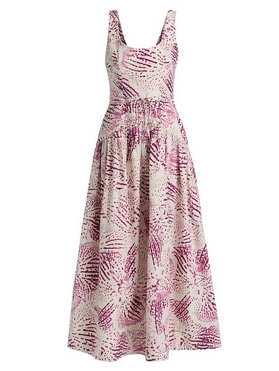Amur Women's Salome Printed Drop-Waist Maxi Dress