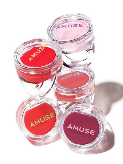 AMUSE 5-piece Ring-shaped Transparent Sparkly Lip Balm Set