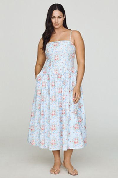 Amy Jane London Plus Phillippa Cotton Poplin Midi Dress