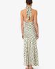 AMY LYNN Amy Lynn Baia Polka Dot Satin Halter Dress in Green, Women's at Urban Outfitters - 3