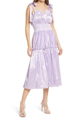 Amy Lynn Amy Lynn Smocked Tie Strap Dress