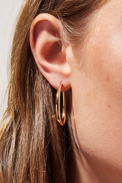 Ana Luisa Ana Luisa Cuidado Hoop Earrings in Gold, Women's at Urban Outfitters