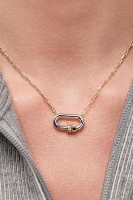 Ana Luisa Ana Luisa Cyrus Silver Pendant Necklace in Two Tone, Women's at Urban Outfitters