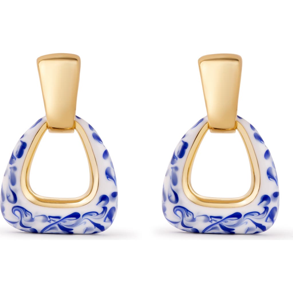 Ana Luisa Ana Luisa Dakota Enamel Door Knocker Drop Earrings