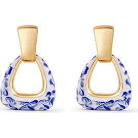 Ana Luisa Ana Luisa Dakota Enamel Door Knocker Drop Earrings