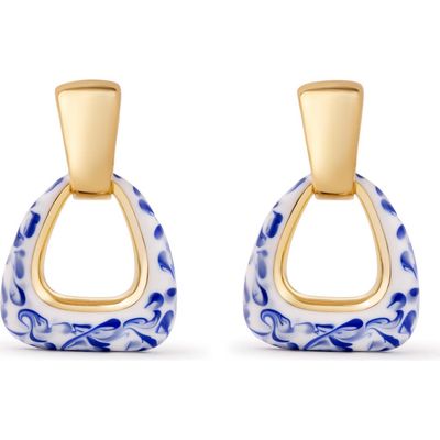Ana Luisa Ana Luisa Dakota Enamel Door Knocker Drop Earrings
