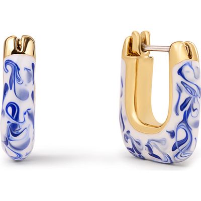 Ana Luisa Ana Luisa Dakota Mini Marbled Enamel Hoop Earrings
