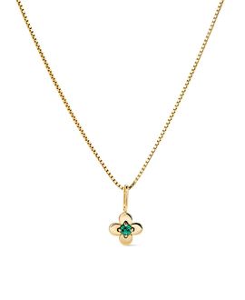 Ana Luisa Ana Luisa Gold Pendant Emerald Flower Charm Necklace