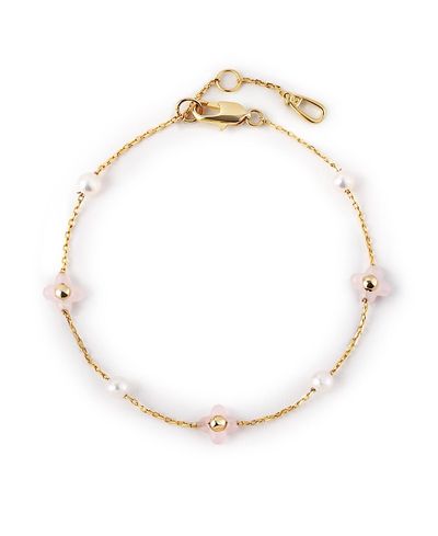 Ana Luisa Ana Luisa Hannah Rose Quartz Flower Bracelet