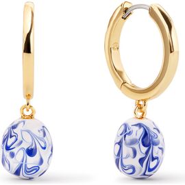 Ana Luisa Ana Luisa Lainey Medium Enamel Drop Hoop Earrings