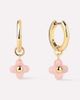 Ana Luisa Ana Luisa Liora Hoops Rose Quartz Flower Earrings in Gold, Women's at Urban Outfitters - 2
