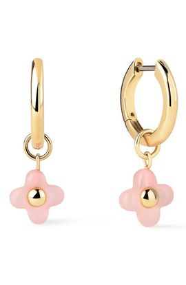 Ana Luisa Ana Luisa Liora Rose Quartz Drop Hoop Earrings