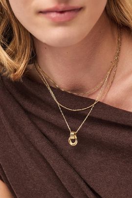 Ana Luisa Ana Luisa Palmer Gold Statement Necklace in Gold, Women's at Urban Outfitters