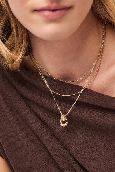 Ana Luisa Ana Luisa Palmer Gold Statement Necklace in Gold, Women's at Urban Outfitters