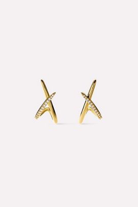 Ana Luisa Ana Luisa Sloane Pave Gold Stud Earrings in Gold, Women's at Urban Outfitters