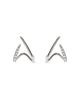 Ana Luisa Ana Luisa Solid White Gold - Diamond Aurora Huggie Studs - 1