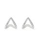 Ana Luisa Ana Luisa Solid White Gold - Diamond Velora Huggie Studs - 1