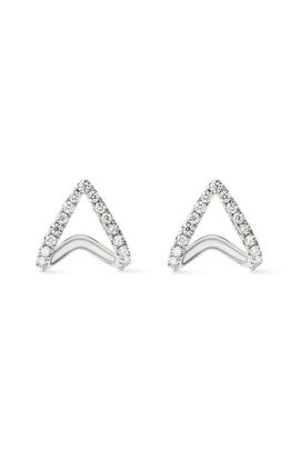 Ana Luisa Ana Luisa Solid White Gold - Diamond Velora Huggie Studs