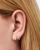 Ana Luisa Ana Luisa Solid White Gold - Diamond Velora Huggie Studs - 2