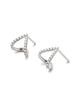 Ana Luisa Ana Luisa Solid White Gold - Diamond Velora Huggie Studs - 3