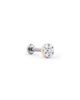 Ana Luisa Ana Luisa Solid Yellow Gold - Diamond Circle Flatback Single Stud  - 1