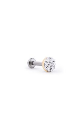 Ana Luisa Ana Luisa Solid Yellow Gold - Diamond Circle Flatback Single Stud 