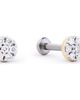 Ana Luisa Ana Luisa Solid Yellow Gold - Diamond Circle Flatback Studs  - 1