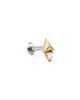 Ana Luisa Ana Luisa Solid Yellow Gold - Diamond Pyramid Flatback Single Stud  - 1