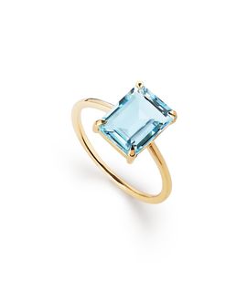 Ana Luisa Ana Luisa Solid Yellow Gold Blue Topaz Spritz Ring