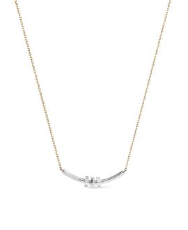 Ana Luisa Ana Luisa Solid Yellow Gold Diamond Links Bar Necklace