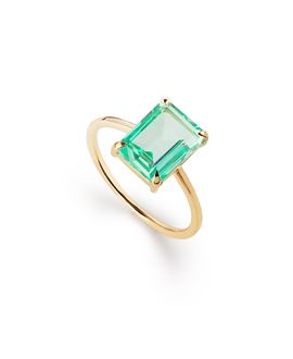 Ana Luisa Ana Luisa Solid Yellow Gold Green Sapphire Spritz Ring