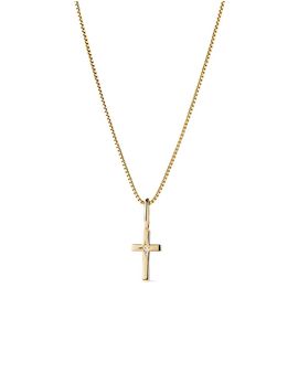 Ana Luisa Ana Luisa Solid Yellow Gold Lab Grown Diamond Cross Necklace