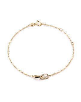 Ana Luisa Ana Luisa Solid Yellow Gold Lab Grown Diamond Link Bracelet