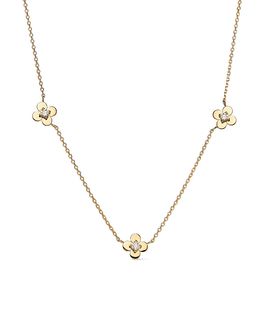 Ana Luisa Ana Luisa Solid Yellow Gold Mini Flower Station Necklace