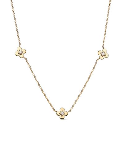 Ana Luisa Ana Luisa Solid Yellow Gold Mini Flower Station Necklace