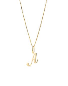 Ana Luisa Ana Luisa Solid Yellow Gold Script Letter Necklace